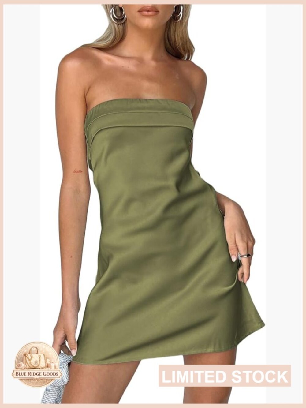 Satin Silk Backless Strapless Mini Dress Sexy Low Back Tube Club Party Dress